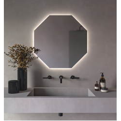 Κρεμαστός Καθρέπτης Octagon 70x70 εκ. με Led